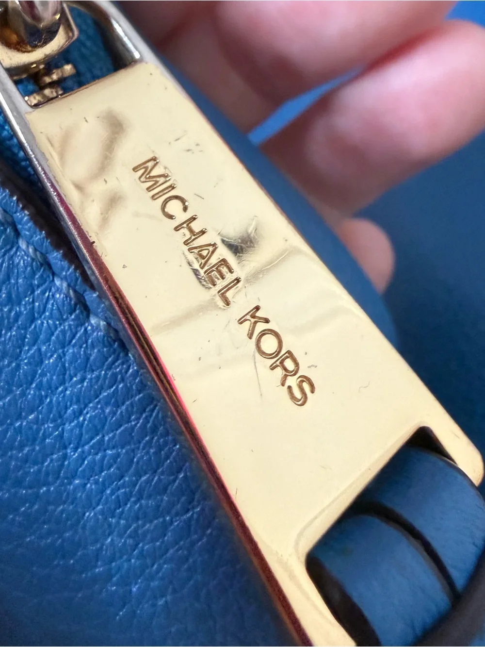 Michael Kors Bright Blue Rhea Leather Hobo Bag Medium Shoulder Handbag